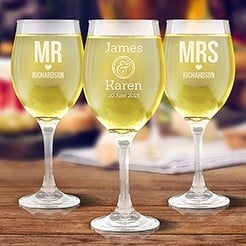 Engraved Wine Glasses