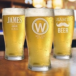 Engraved Standard Beer Glasses