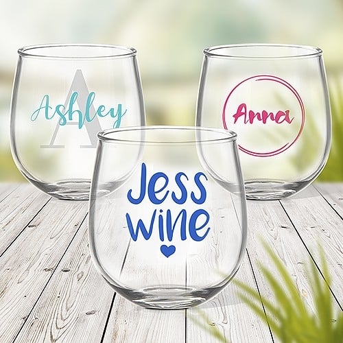 Coloured Stemless Wine Glasses