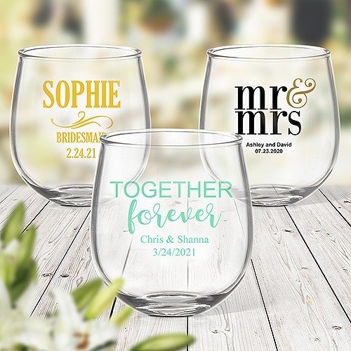 Coloured Stemless Wine Glasses