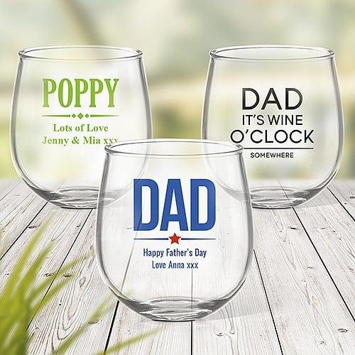 Coloured Stemless Wine Glasses