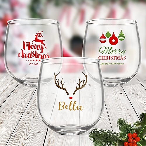 Coloured Stemless Wine Glasses