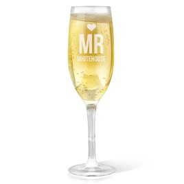Mr Heart Champagne Glass