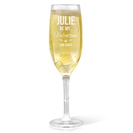 Be My Valentine Champagne Glass