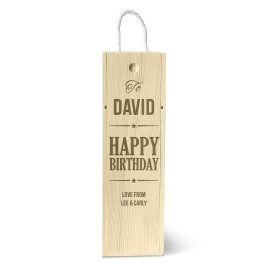 Happy Birthday Single Wine Box
