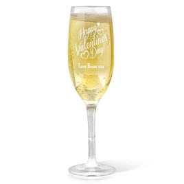 Happy Valentine's Day Champagne Glass