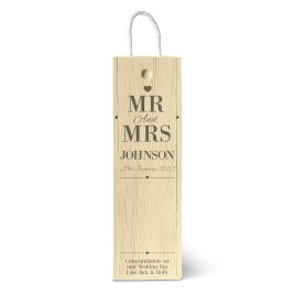 Mr & Mrs Single Wine Box